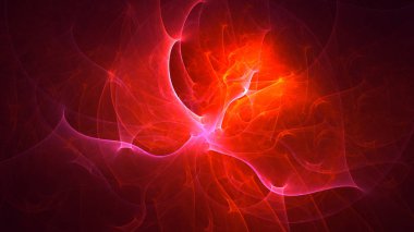 Soyut fraktal ışık arkaplanı 3 boyutlu oluşturuluyor