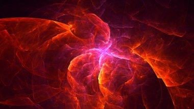 Soyut fraktal ışık arkaplanı 3 boyutlu oluşturuluyor