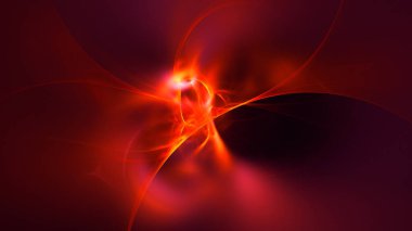 Soyut fraktal ışık arkaplanı 3 boyutlu oluşturuluyor