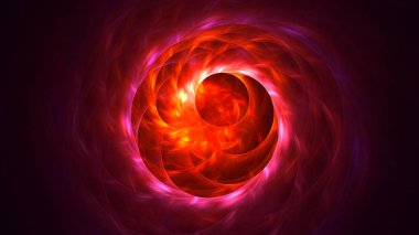 Soyut fraktal ışık arkaplanı 3 boyutlu oluşturuluyor