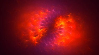 Soyut fraktal ışık arkaplanı 3 boyutlu oluşturuluyor