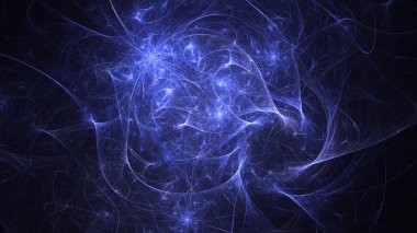 Soyut fraktal ışık arkaplanı 3 boyutlu oluşturuluyor