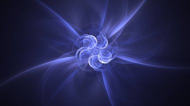 Soyut fraktal ışık arkaplanı 3 boyutlu oluşturuluyor