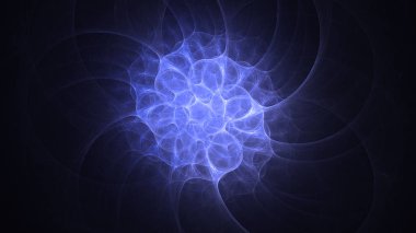Soyut fraktal ışık arkaplanı 3 boyutlu oluşturuluyor