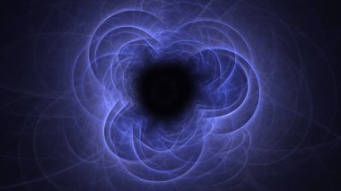 Soyut fraktal ışık arkaplanı 3 boyutlu oluşturuluyor