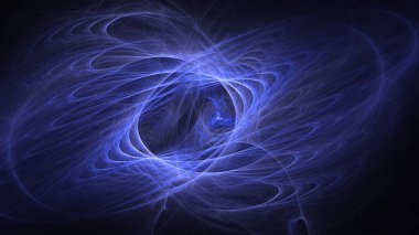 Soyut fraktal ışık arkaplanı 3 boyutlu oluşturuluyor