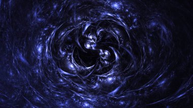 Soyut fraktal ışık arkaplanı 3 boyutlu oluşturuluyor