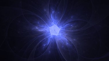 Soyut fraktal ışık arkaplanı 3 boyutlu oluşturuluyor