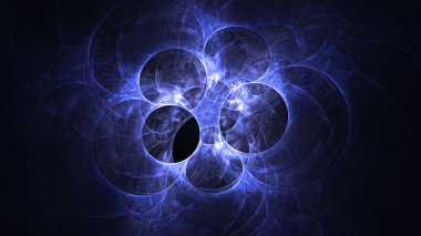 Soyut fraktal ışık arkaplanı 3 boyutlu oluşturuluyor