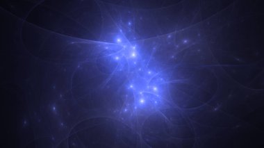 Soyut fraktal ışık arkaplanı 3 boyutlu oluşturuluyor