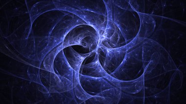 Soyut fraktal ışık arkaplanı 3 boyutlu oluşturuluyor