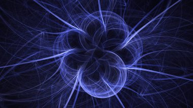 Soyut fraktal ışık arkaplanı 3 boyutlu oluşturuluyor