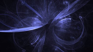 Soyut fraktal ışık arkaplanı 3 boyutlu oluşturuluyor