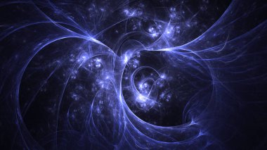 Soyut fraktal ışık arkaplanı 3 boyutlu oluşturuluyor