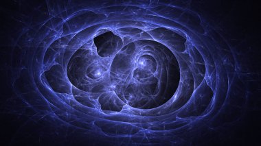 Soyut fraktal ışık arkaplanı 3 boyutlu oluşturuluyor