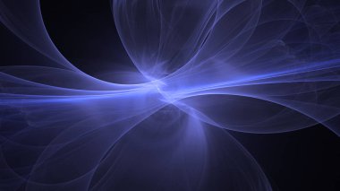 Soyut fraktal ışık arkaplanı 3 boyutlu oluşturuluyor