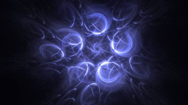 Soyut fraktal ışık arkaplanı 3 boyutlu oluşturuluyor