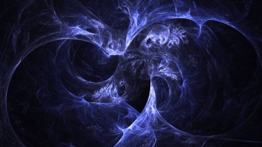 Soyut fraktal ışık arkaplanı 3 boyutlu oluşturuluyor