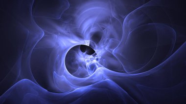Soyut fraktal ışık arkaplanı 3 boyutlu oluşturuluyor