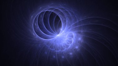 Soyut fraktal ışık arkaplanı 3 boyutlu oluşturuluyor