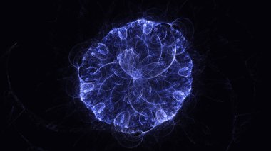 Soyut fraktal ışık arkaplanı 3 boyutlu oluşturuluyor