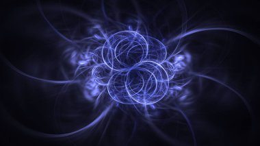 Soyut fraktal ışık arkaplanı 3 boyutlu oluşturuluyor