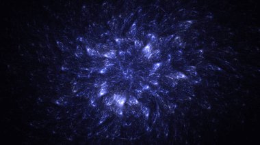 Soyut fraktal ışık arkaplanı 3 boyutlu oluşturuluyor