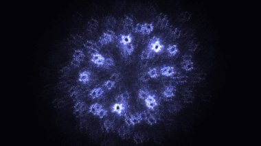 Soyut fraktal ışık arkaplanı 3 boyutlu oluşturuluyor