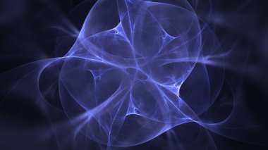 Soyut fraktal ışık arkaplanı 3 boyutlu oluşturuluyor