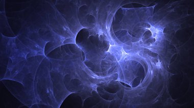 Soyut fraktal ışık arkaplanı 3 boyutlu oluşturuluyor