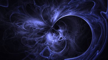 Soyut fraktal ışık arkaplanı 3 boyutlu oluşturuluyor