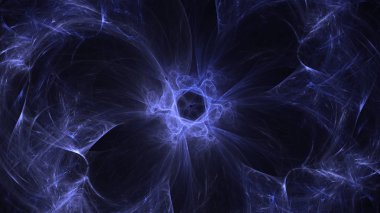 Soyut fraktal ışık arkaplanı 3 boyutlu oluşturuluyor