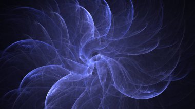 Soyut fraktal ışık arkaplanı 3 boyutlu oluşturuluyor