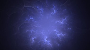 Soyut fraktal ışık arkaplanı 3 boyutlu oluşturuluyor