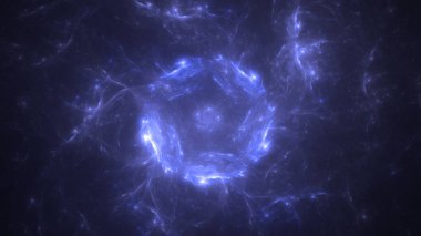 Soyut fraktal ışık arkaplanı 3 boyutlu oluşturuluyor