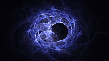 Soyut fraktal ışık arkaplanı 3 boyutlu oluşturuluyor