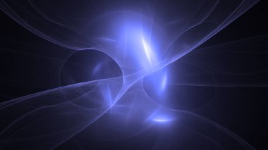 Soyut fraktal ışık arkaplanı 3 boyutlu oluşturuluyor