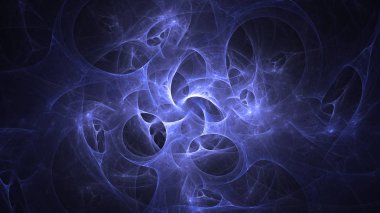 Soyut fraktal ışık arkaplanı 3 boyutlu oluşturuluyor