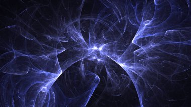 Soyut fraktal ışık arkaplanı 3 boyutlu oluşturuluyor