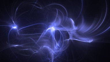 Soyut fraktal ışık arkaplanı 3 boyutlu oluşturuluyor