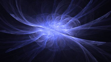 Soyut fraktal ışık arkaplanı 3 boyutlu oluşturuluyor