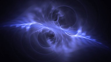 Soyut fraktal ışık arkaplanı 3 boyutlu oluşturuluyor