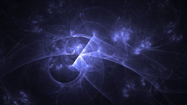 Soyut fraktal ışık arkaplanı 3 boyutlu oluşturuluyor