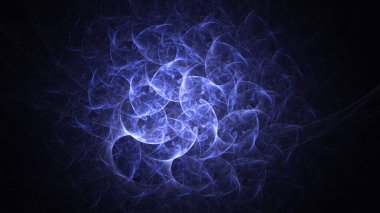 Soyut fraktal ışık arkaplanı 3 boyutlu oluşturuluyor