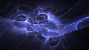 Soyut fraktal ışık arkaplanı 3 boyutlu oluşturuluyor