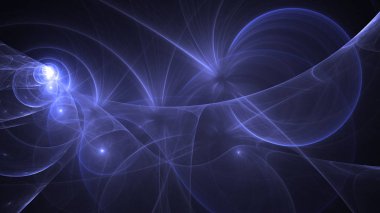 Soyut fraktal ışık arkaplanı 3 boyutlu oluşturuluyor