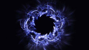 Soyut fraktal ışık arkaplanı 3 boyutlu oluşturuluyor