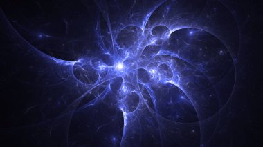 Soyut fraktal ışık arkaplanı 3 boyutlu oluşturuluyor