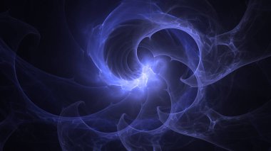 Soyut fraktal ışık arkaplanı 3 boyutlu oluşturuluyor
