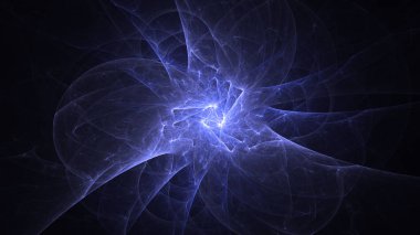 Soyut fraktal ışık arkaplanı 3 boyutlu oluşturuluyor